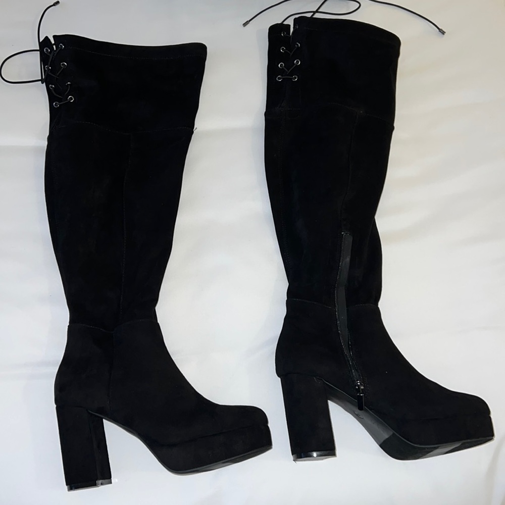 Torrid Black Extra Wide Calf Platform Boots